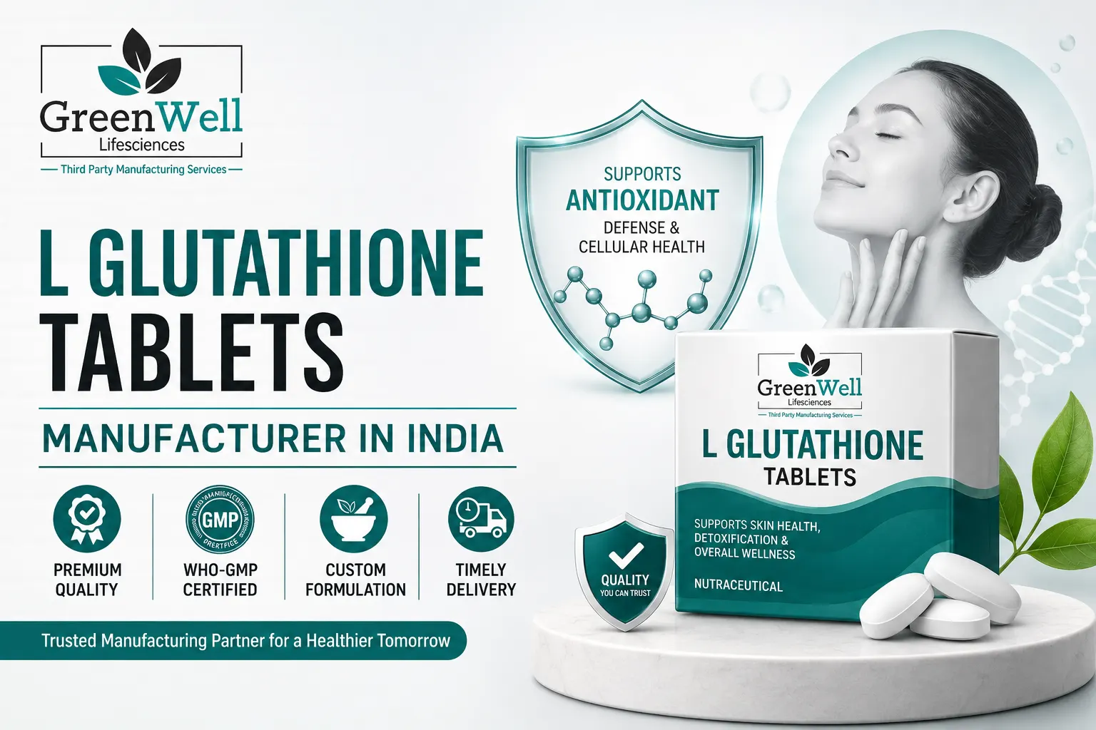 L Glutathione Tablets Manufacturer In India