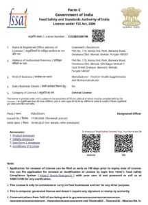 greenwell lifesciences fssai certificate